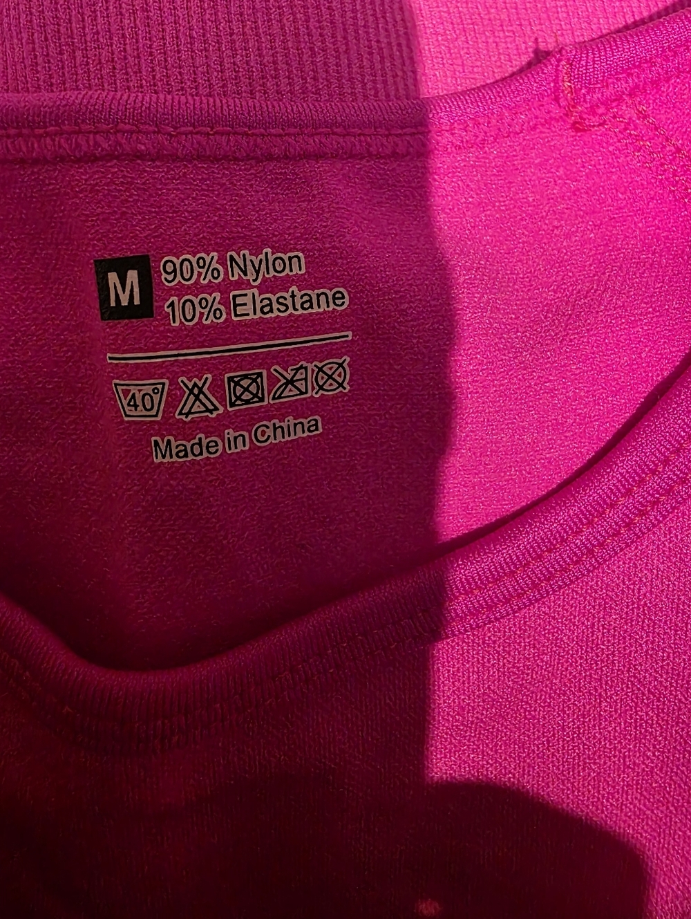 Fuchsia Pink Two-Piece Crop Top and Leggings Set - Picture 2 of 5